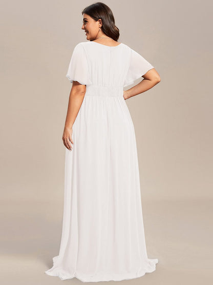 Plus Size Chiffon Simple Pleated A-Line Bridesmaid Dress