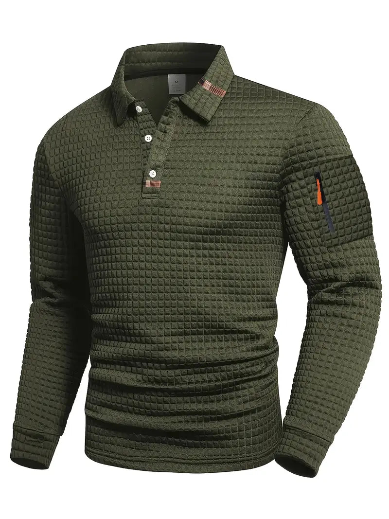 Lachlan | Classic Sleeve Pocket Polo Shirt — Green — Alfa Empire, view 5