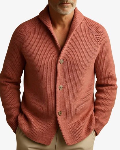 Lawrence | Tailored Button-Front Knit Cardigan — Alfa Empire, view 8