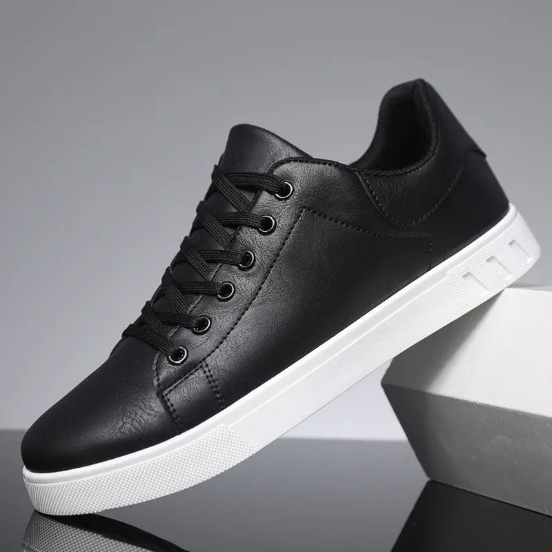 Lawrence | Streamlined Casual Lace-Up Shoes — Black — Alfa Empire, view 2