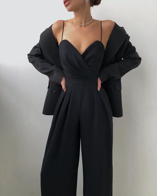Leanne | Refined Strapless Evening Jumpsuit — Alfa Empire, view 2