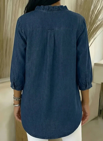 Lillian | Modern Ruffle Mid Sleeve Blouse — Alfa Empire, view 8