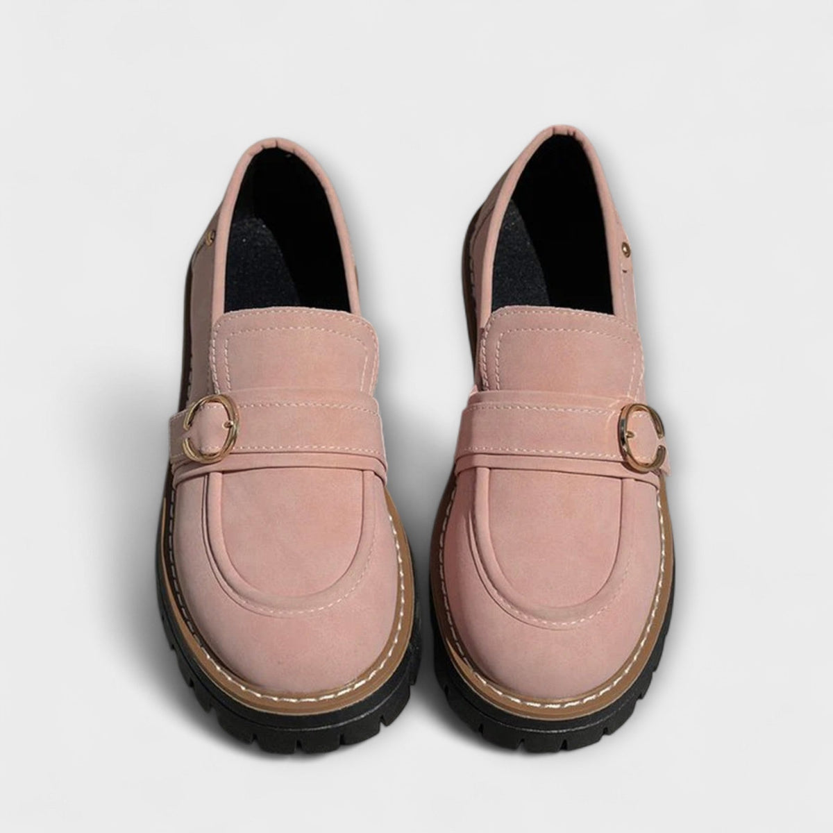 Lora | Round-Toe Casual Loafers — Pink — Alfa Empire, view 14