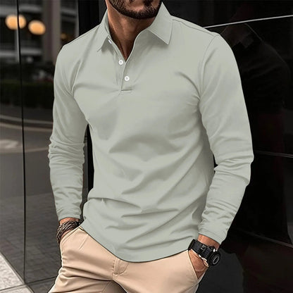 Luca | Smart Casual Long-Sleeved Polo — Alfa Empire, view 5