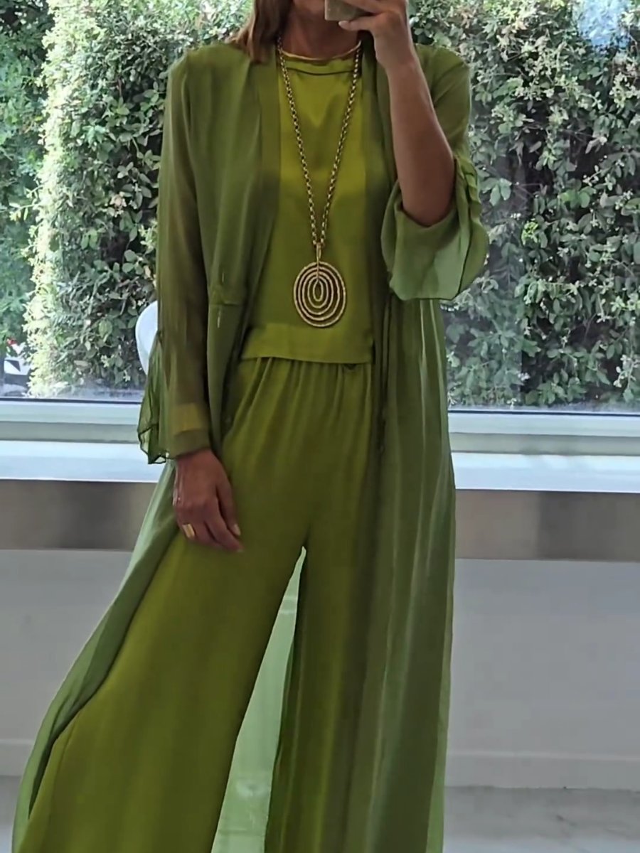 Macy | Refined and Comfortable Set — Green — Alfa Empire, view 3