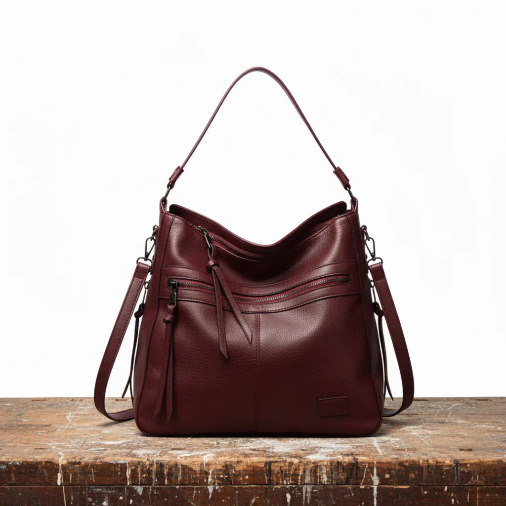 Magda | Refined Luxury Sling Bag — Wine — Alfa Empire, view 6