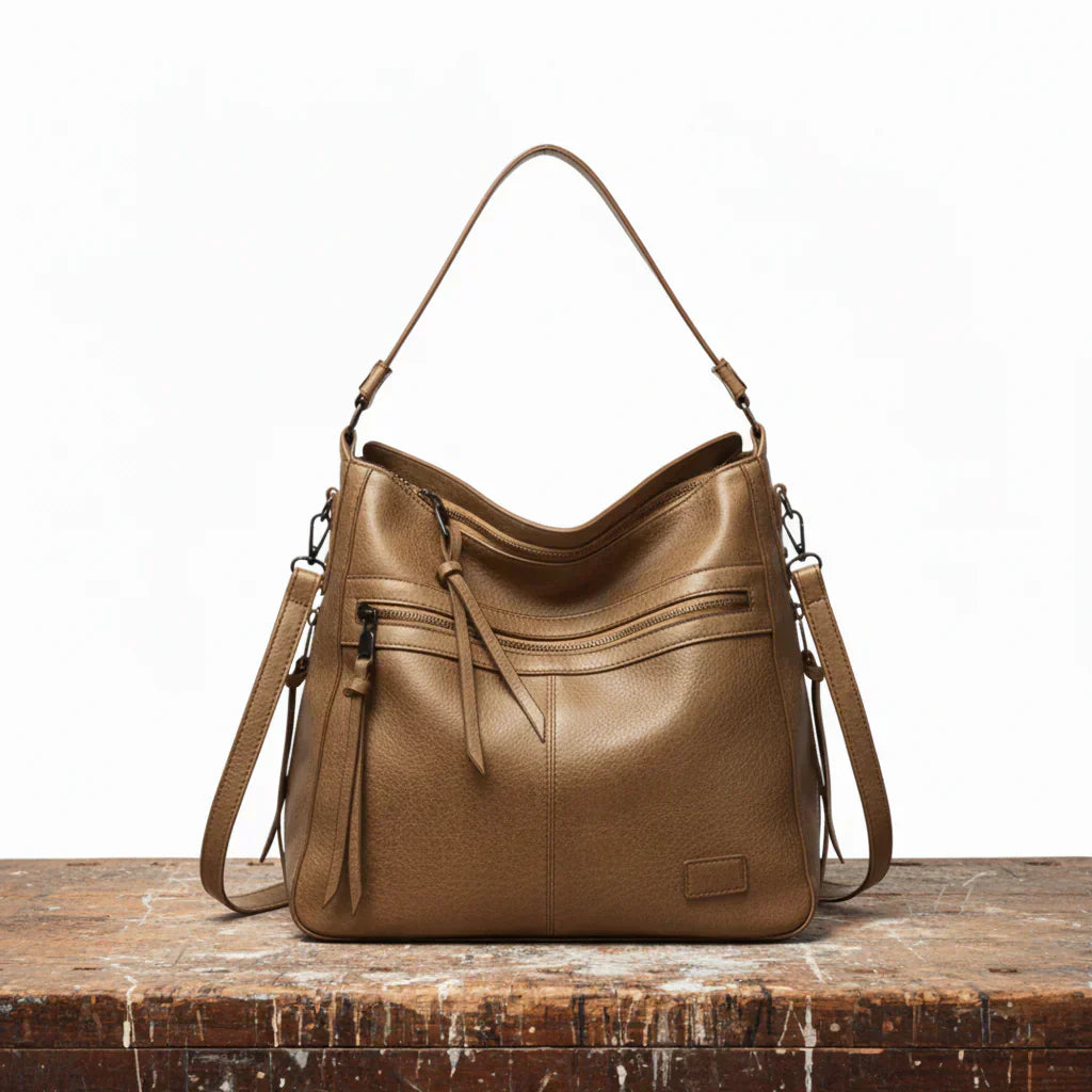 Magda | Refined Luxury Sling Bag — Khaki — Alfa Empire, view 7