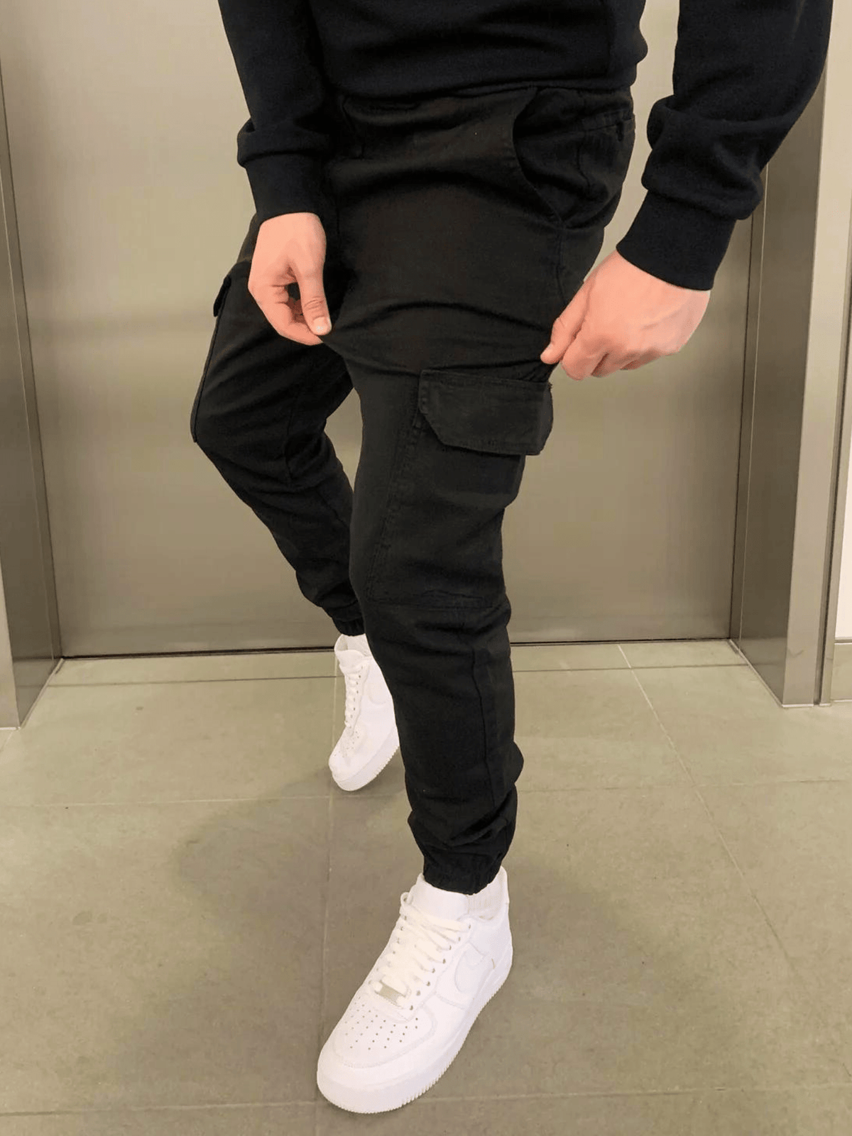 Malcolm | Sleek Tie-Waist Cargo Pants — Alfa Empire, view 2