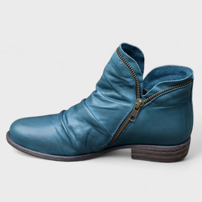 Marcelline | Supportive Orthopedic Ankle Boots — Blue — Alfa Empire, view 3