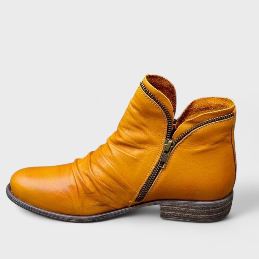 Marcelline | Supportive Orthopedic Ankle Boots — Yellow — Alfa Empire, view 5