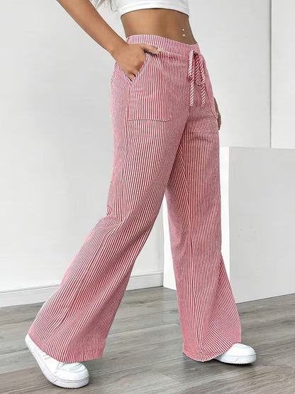Mary | Relaxed Wide-Leg Lounge Pants — Pink — Alfa Empire, view 3