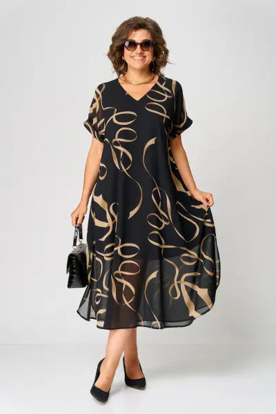 Meliora | Refined Short Sleeve Dress — Black — Alfa Empire, view 3