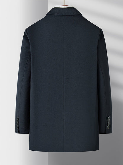 Men's Button-Front Overcoat Collar Pockets — Alfa Empire, view 3