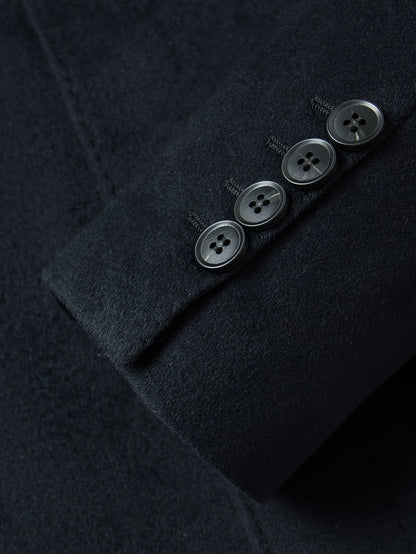 Men's Button-Front Overcoat Collar Pockets — Alfa Empire, view 4