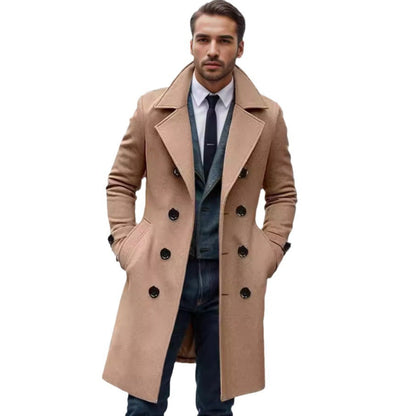 Men's Double-Breasted Trench Coat Notch Collar — Alfa Empire, view 8