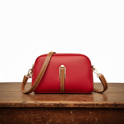 Mila | Classic Crossbody Bag — Red — Alfa Empire, view 6