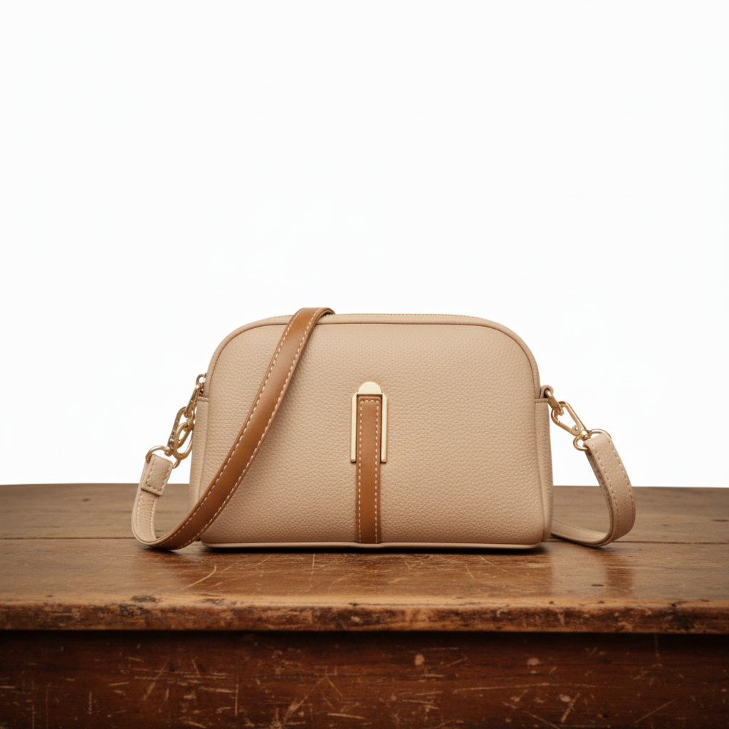 Mila | Classic Crossbody Bag — Khaki — Alfa Empire, view 8