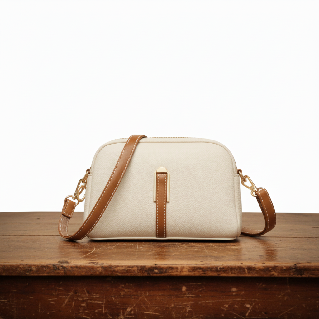 Mila | Classic Crossbody Bag — White — Alfa Empire, view 9