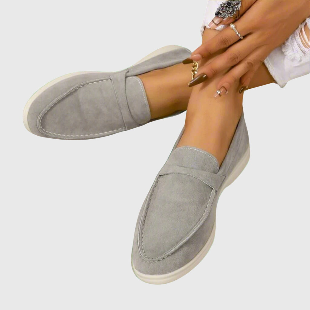 Molly | Casual Orthopedic Comfort Loafers — Light Gray — Alfa Empire, view 4