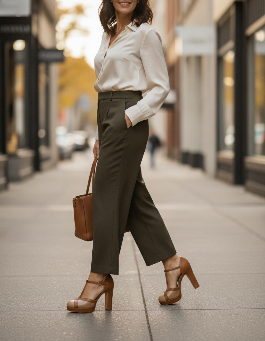 Nadia | T-Strap Round Toe Block Heels — Alfa Empire, view 4