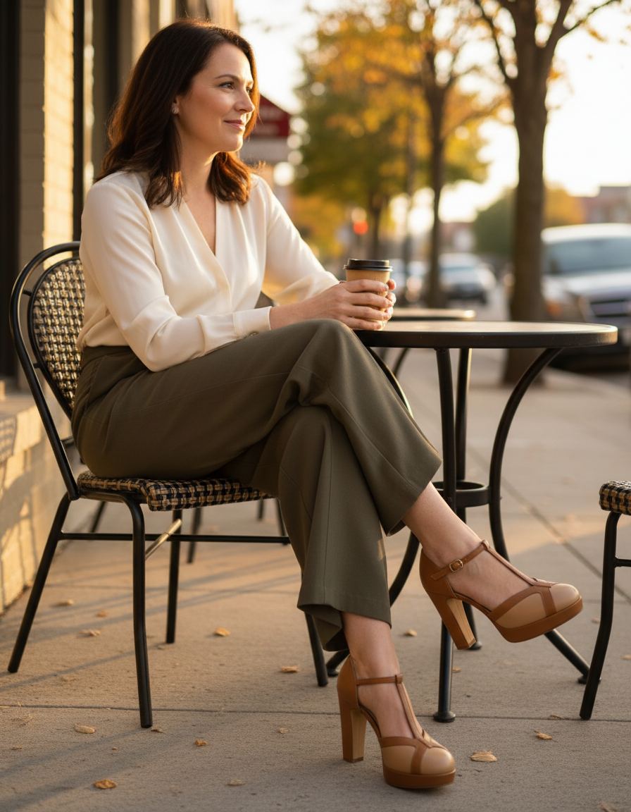 Nadia | T-Strap Round Toe Block Heels — Alfa Empire, view 5