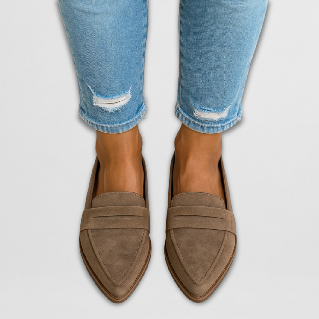 Nadia | Classic Pointed Slip-On Loafers — Alfa Empire, view 1