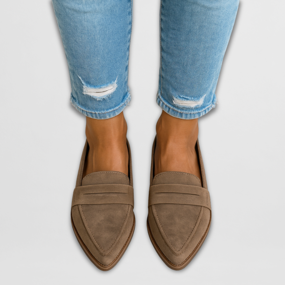 Nadia | Classic Pointed Slip-On Loafers — Alfa Empire, view 1