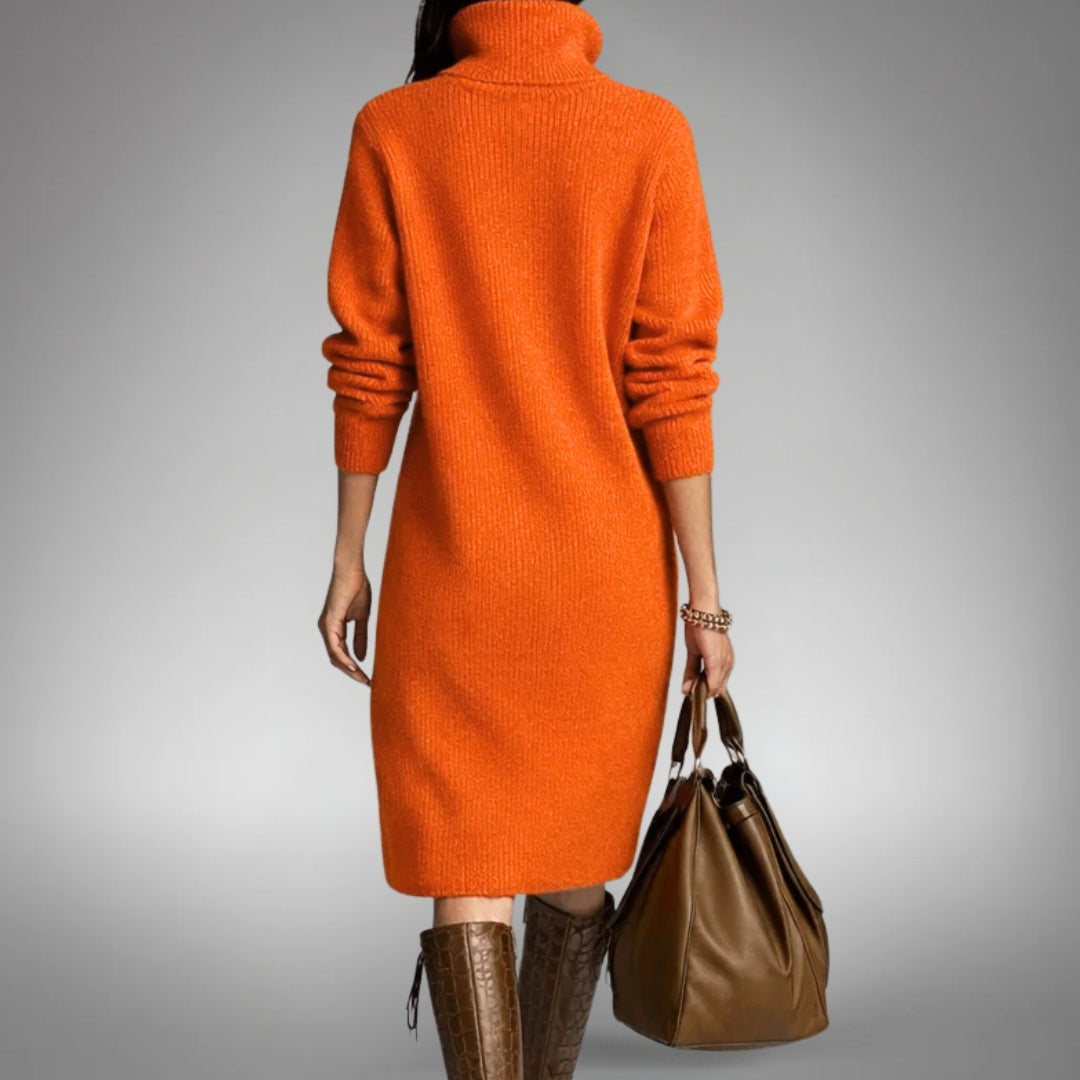 Naomi | Refined High Neck Dress — Alfa Empire, view 3