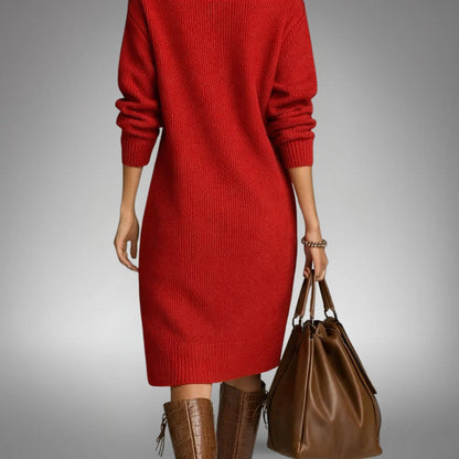 Naomi | Refined High Neck Dress — Alfa Empire, view 5