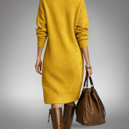 Naomi | Refined High Neck Dress — Alfa Empire, view 11