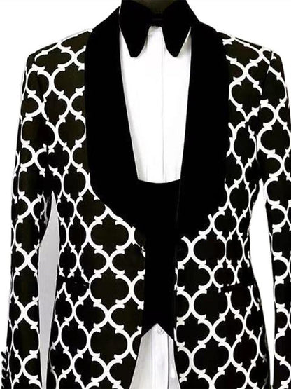 Nathan | Modern Checkered Single Breasted Suit — Alfa Empire, view 3