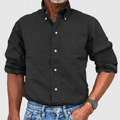 Nico | Classic Oxford Shirt — Black — Alfa Empire, view 2
