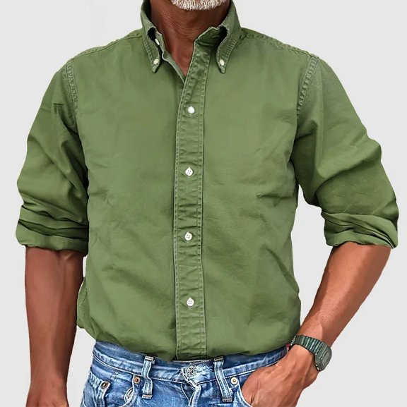 Nico | Classic Oxford Shirt — Green — Alfa Empire, view 4