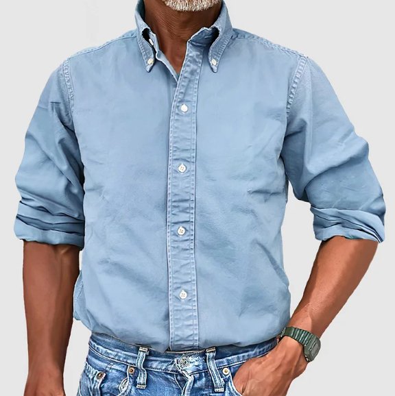Nico | Classic Oxford Shirt — Light Blue — Alfa Empire, view 5