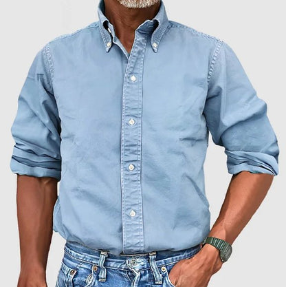 Nico | Classic Oxford Shirt — Light Blue — Alfa Empire, view 5