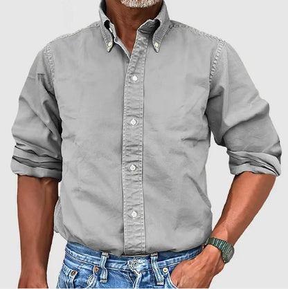 Nico | Classic Oxford Shirt — Grey — Alfa Empire, view 6