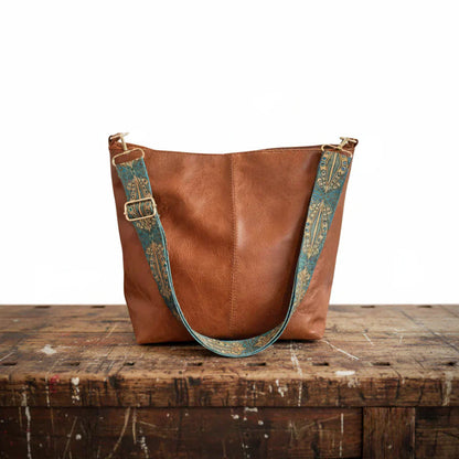 Nicola | Vintage Crossbody Bag — Brown — Alfa Empire, view 1