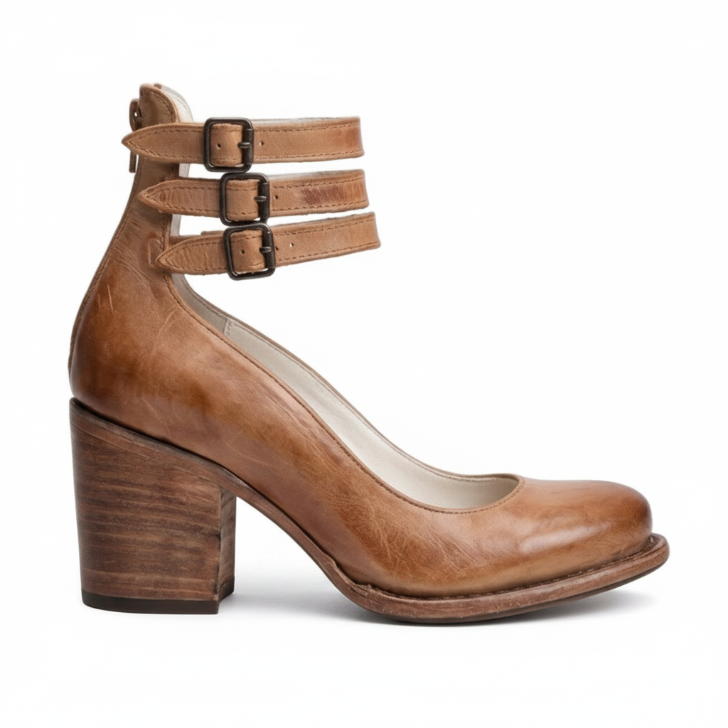 Nina | Strappy Block Heel Sandals — Alfa Empire, view 1
