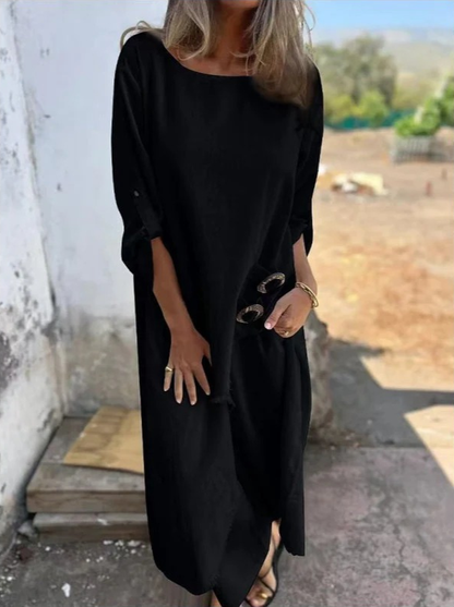 Octavia | Modern Round Neck Two Piece Set — Black — Alfa Empire, view 4