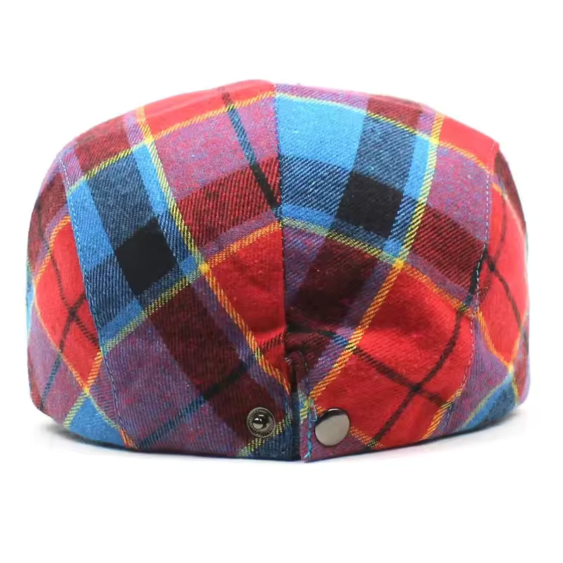Oliver | Classic Plaid Tartan Flat Cap — Alfa Empire, view 4