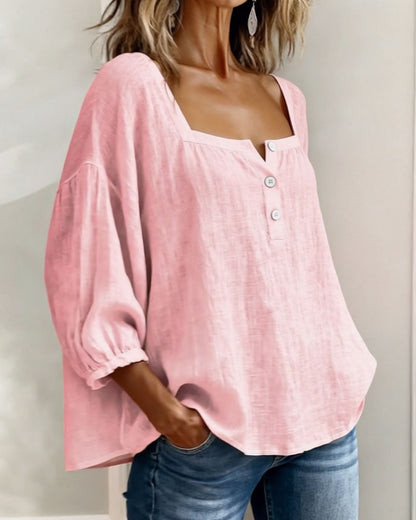 Orlinda | Modern Relaxed Puff Sleeve Blouse — Alfa Empire, view 2