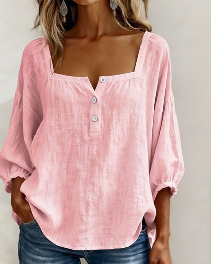 Orlinda | Modern Relaxed Puff Sleeve Blouse — Alfa Empire, view 3
