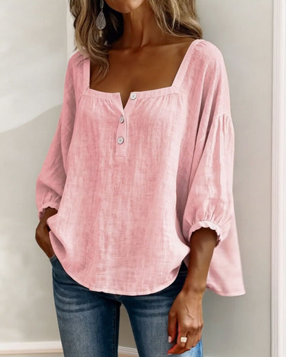 Orlinda | Modern Relaxed Puff Sleeve Blouse — Alfa Empire, view 4