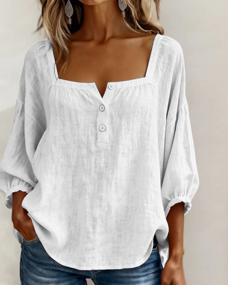 Orlinda | Modern Relaxed Puff Sleeve Blouse — Alfa Empire, view 6