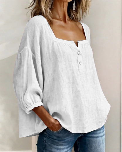 Orlinda | Modern Relaxed Puff Sleeve Blouse — Alfa Empire, view 8