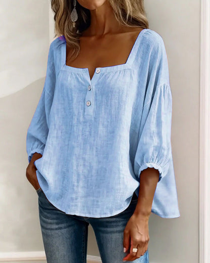 Orlinda | Modern Relaxed Puff Sleeve Blouse — Alfa Empire, view 10