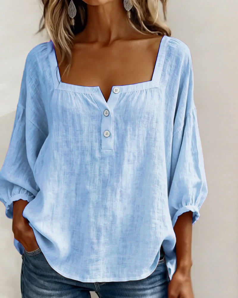 Orlinda | Modern Relaxed Puff Sleeve Blouse — Alfa Empire, view 11