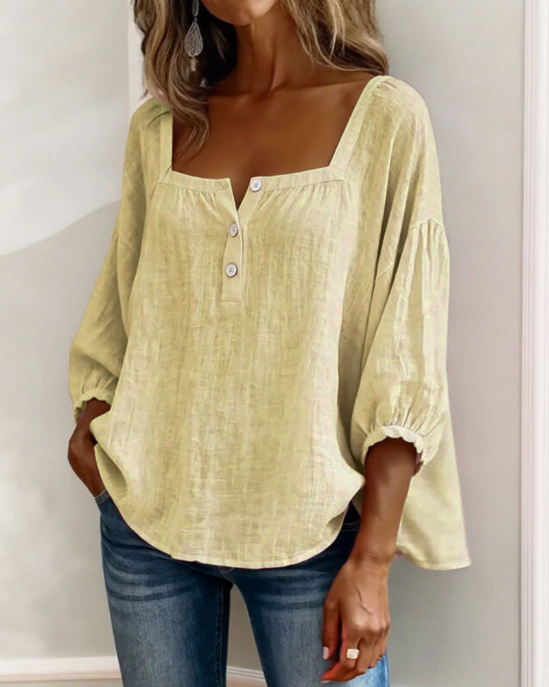 Orlinda | Modern Relaxed Puff Sleeve Blouse — Alfa Empire, view 14