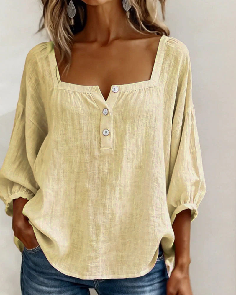 Orlinda | Modern Relaxed Puff Sleeve Blouse — Alfa Empire, view 15