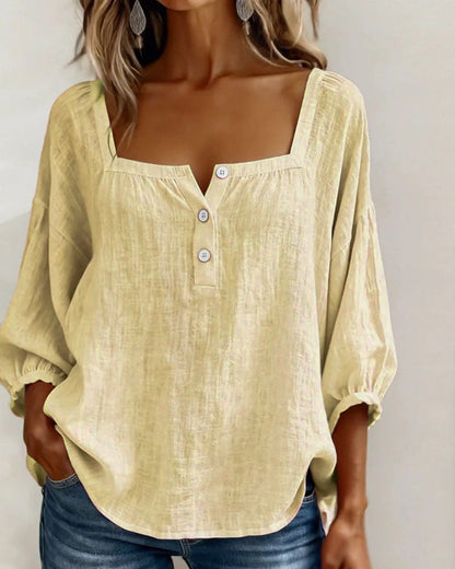 Orlinda | Modern Relaxed Puff Sleeve Blouse — Alfa Empire, view 15